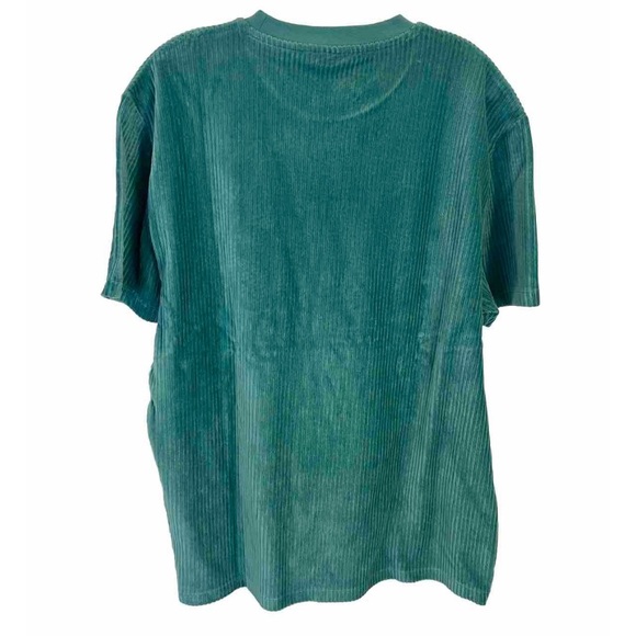 ASOS Design Short Sleeve Ribbed Velour Shirt - Picture 2 of 4